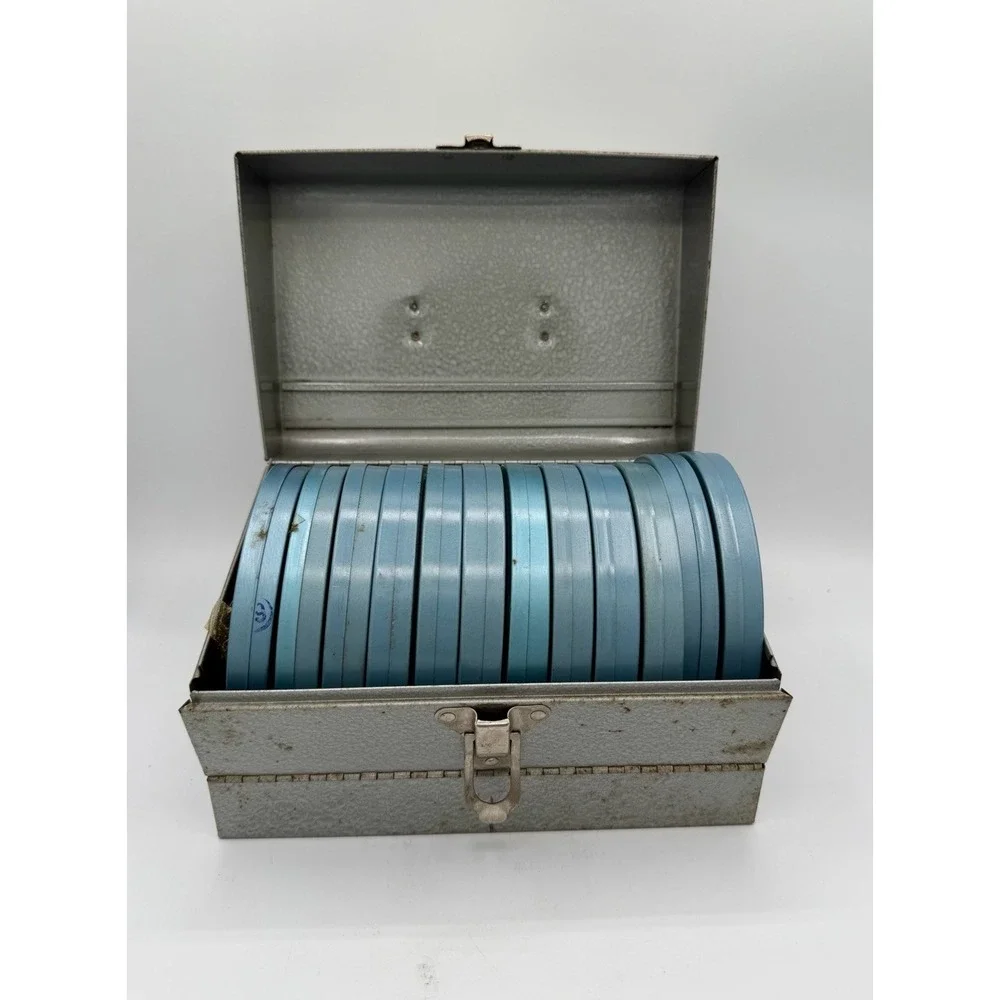 Movie Reels Vintage 8mm 1950s & 1960s Cases & Storage Case Lot of 12